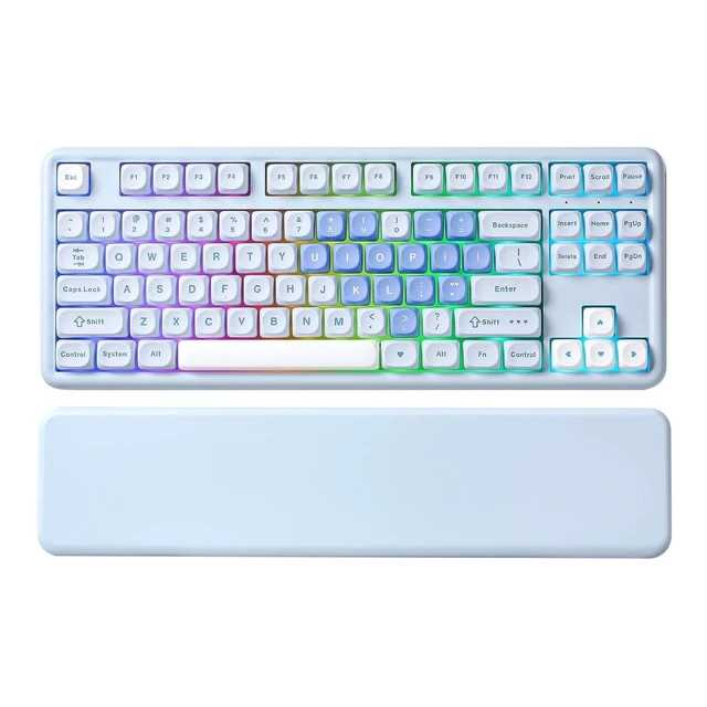 Alt view image 2 of 2 - B87 Wireless Mechanical Keyboard,QMK/VIA Programmable,TKL Layout 87 Keys,BT/2.4G/USB-C,Hot Swap Gask
