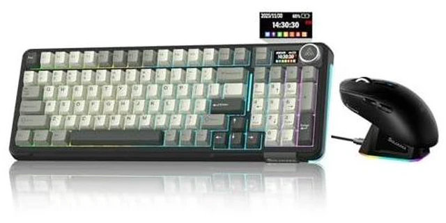 Alt view image 2 of 2 - A99 Pro and SM820, Wireless Keyboard and Mouse Combo for Gaming (A99 Pro Black & SM820 Black)