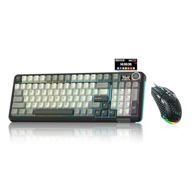 Alt view image 2 of 2 - A99 Pro and SM900, Wireless Keyboard and Mouse Combo for Gaming (A99 Pro Black & SM900 Black)