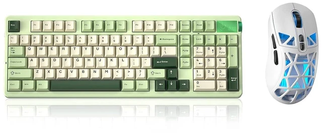 Alt view image 2 of 2 - LEOBOG A98 Wireless Mechanical Keyboard and Mouse Combo,RGB Backlit Rechargeable 8000mAh Battery, Cr