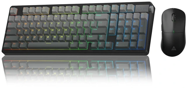 Alt view image 2 of 2 - LEOBOG A98 Wireless Mechanical Keyboard and Mouse Combo, RGB Backlit Rechargeable 8000mAh Battery, C