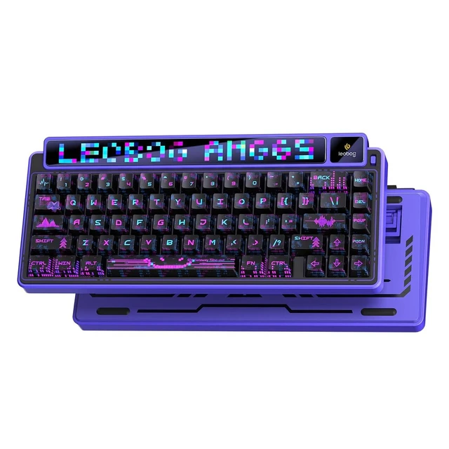 Alt view image 2 of 2 - X LEOBOG AMG65 Wireless Mechanical Keyboard, Dot Matrix LED Screen&TFT Screen, 65% Hot-swappable Cus
