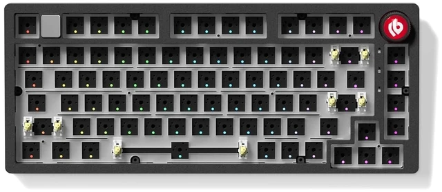 Alt view image 2 of 2 - LEOBOG Hi75C Upgraded Wired Mechanical Keyboard Kit Aluminum Alloy Gasket Mount 75% Barebones DIY
