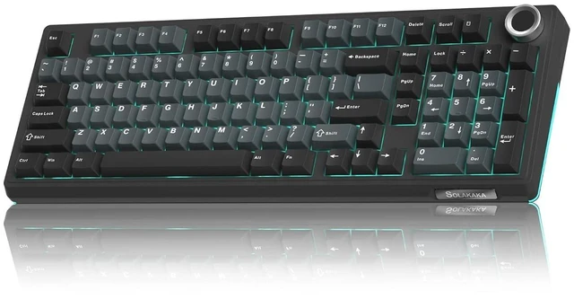 Alt view image 2 of 2 - KI99 Pro Wireless Mechanical Keyboard with Quiet Switch, Hot Swappable Pre-Lubed Switches with RGB B