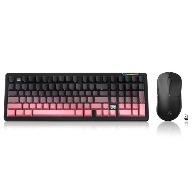 Alt view image 2 of 2 - LINGBAO K98 Wireless Keyboard and Mouse Combo for Gaming, Tri-Mode BT5.0/2.4G/USB-C Wired, 96% Mecha