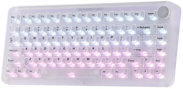 Alt view image 2 of 2 - Phantom81 V4 Acrylic Semi-Translucent Mechanical Keyboard, Creamy Gasket, 75% Wireless Gaming Keyboa
