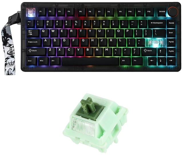 Alt view image 2 of 2 - CIDOO QK75 VIA Programmable 75% Compact Keyboard with KiiBoom Matcha Latte V2 Linear Mechanical Swit