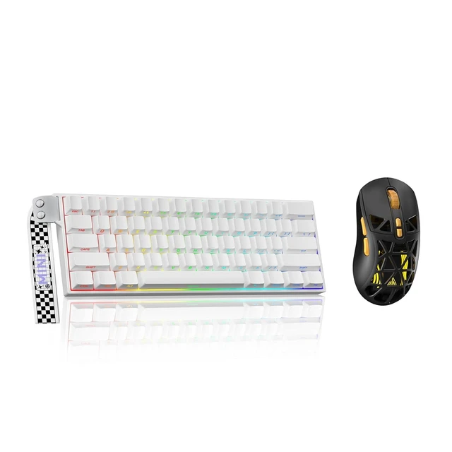 Alt view image 2 of 2 - Aula MINI60 HE PRO - 60% Mechanical Gaming Keyboard Wireless, Hall Effect Magnetic Switch(White)+SM8
