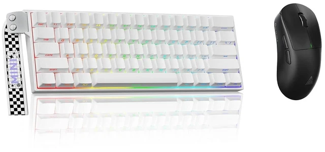 Alt view image 2 of 2 - Aula MINI60 HE PRO - 60% Mechanical Gaming Keyboard Wireless, Hall Effect Magnetic Switch(White)+SOL