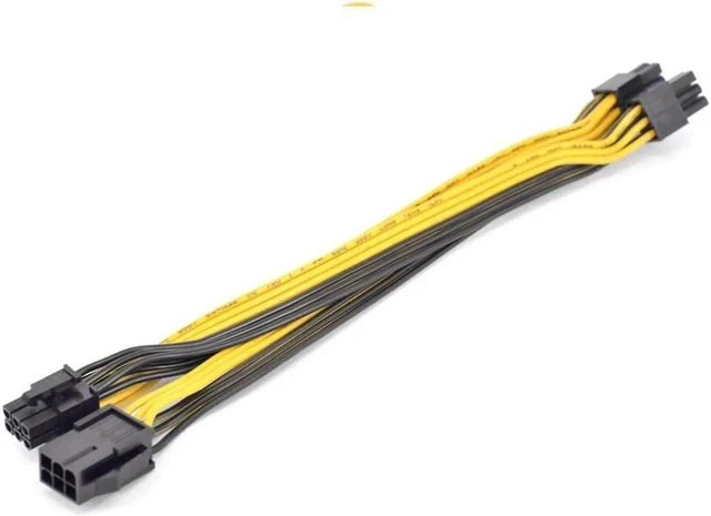 Alt view image 3 of 5 - PCI Express GPU 6Pin Port Multiplier PCIe Graphics Card 6 Pin 1 to 3 Ways Power Supply Extension Cable Female to Male 18AWG