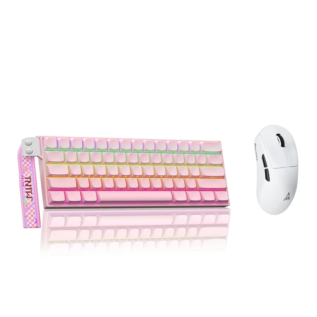 Alt view image 2 of 2 - Aula MINI60 HE PRO - 60% Mechanical Gaming Keyboard Wireless, Hall Effect Magnetic Switch(Pink)+SOLA