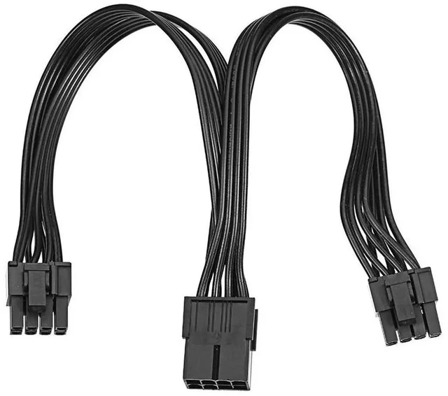 Alt view image 4 of 6 - 20cm Graphics Card 8 Pin Female to Dual 8P(6+2) Male PCIe Power Extension Cable, 4 Lines PCI Express GPU Power Adapter Connector