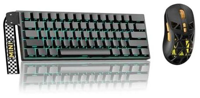 Alt view image 2 of 2 - Aula MINI60 HE PRO - 60% Mechanical Gaming Keyboard Wireless, Hall Effect Magnetic Switch(Black)+SM8