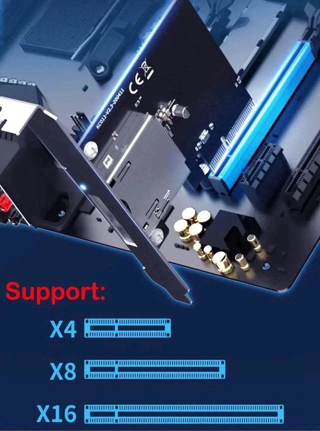 Alt view image 2 of 3 - PCIe 4x CFexpress Type B Card Reader, PCIe Gen3/4 CFexpress Memory Card Adapter Compatible with Sony ProGrade Lexar Type B Cards
