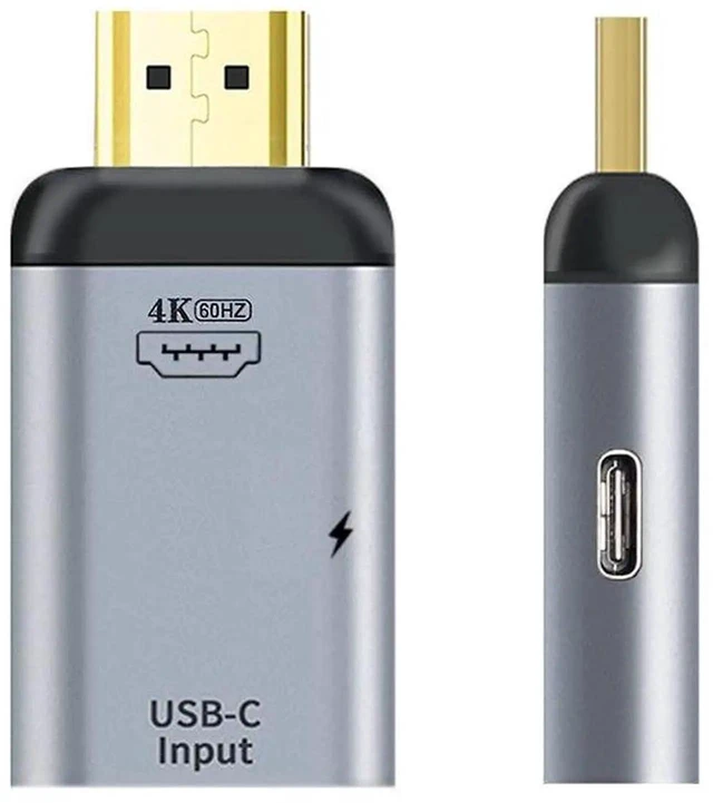 Alt view image 3 of 7 - USB-C Female Source to HDMI Sink Adapter with PD Power Pass-Through, 4K@60Hz 1080P Type C to HDTV Converter Compatible with Phone and Laptop