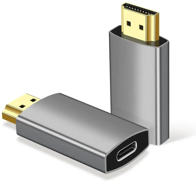 Main image of 1 Pack USB C Female to HDMI Male Adapter, 4K@60Hz Uni-Directional Type C Source to HDMI 2.0 Converter, Thunderbolt 3/4 Compatible for MacBook Pro/Air, Galaxy, Surface, iPhone 17 Series