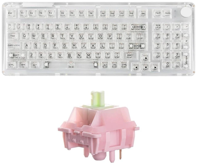 Alt view image 2 of 2 - Phantom 98 Hot Swappable Crystal Mechanical Keyboard x Strawberryjam1986 Linear Mechanical Switch Se
