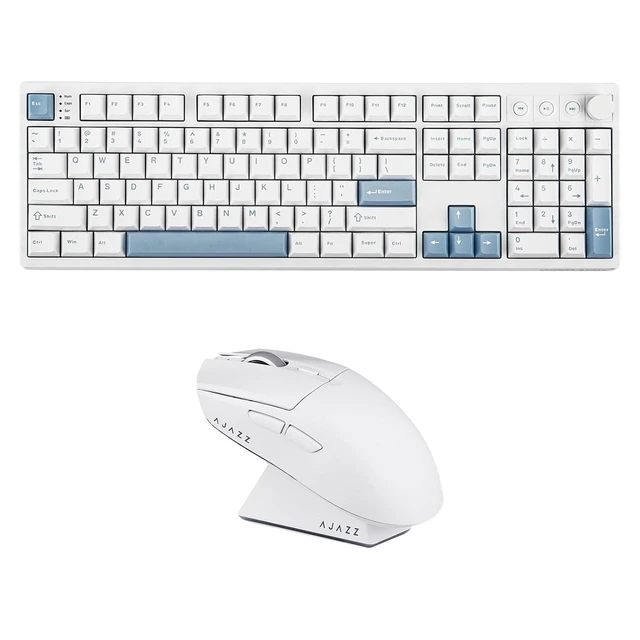 Alt view image 2 of 2 - Vibe108 Full Size Mechanical Keyboard with AJAZZ AJ139 V2 MC Gaming Mouse with Charging Base