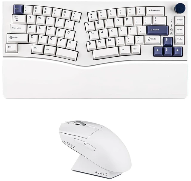 Alt view image 2 of 2 - Alice80 68 Keys Ergonomic Mechanical Keyboard with AJ139 V2 MC Gaming Mouse with Charging Base