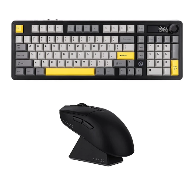 Alt view image 2 of 2 - AJAZZ AK980 96% Gaming Keyboard with AJ139 V2 MC Gaming Mouse with Charging Base