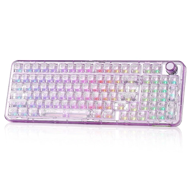 Alt view image 2 of 2 - X98 QMK/VIA Wireless Mechanical Gaming Keyboard with Knob,Tri-Mode BT5.0/USB-C/2.4GHz Hot Swappable