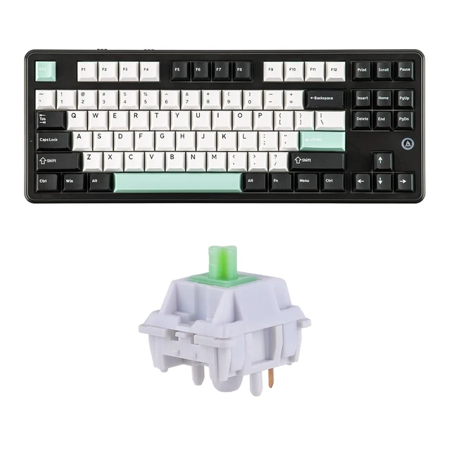 Alt view image 2 of 2 - AJAZZ AK870 V2 TKL Gasket Mechanical Keyboard with KiiBOOM Flick Linear Mechanical Switch Set