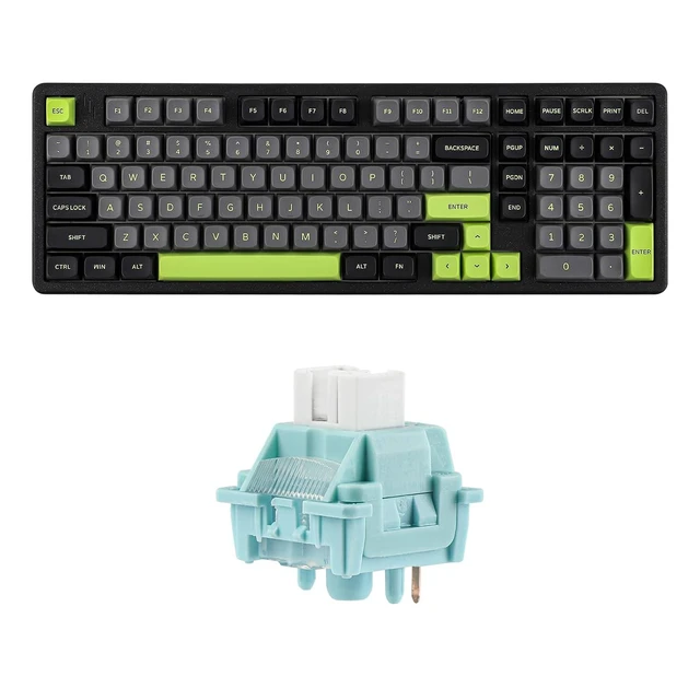 Alt view image 2 of 2 - Blade101 Aluminum Gaming Keyboard LEOBOG Ice Vein 100 Pcs 42gf Linear Keyboard Switches