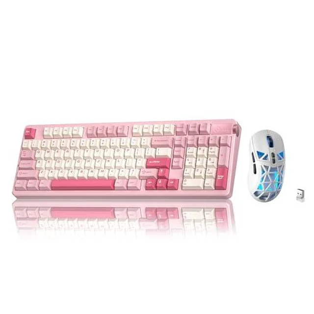 Alt view image 2 of 2 - LEOBOG A98 Wireless Mechanical Keyboard, Tri-Mode BT5.0/2.4GHz/USB-C Creamy Keyboard +SOLAKAKA SM802