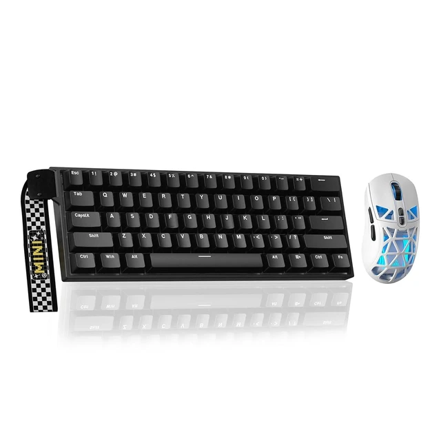 Alt view image 2 of 2 - Aula MINI60 HE Wireless Gaming Keyboard+SOLAKAKA SM802 Wireless Gaming Mouse