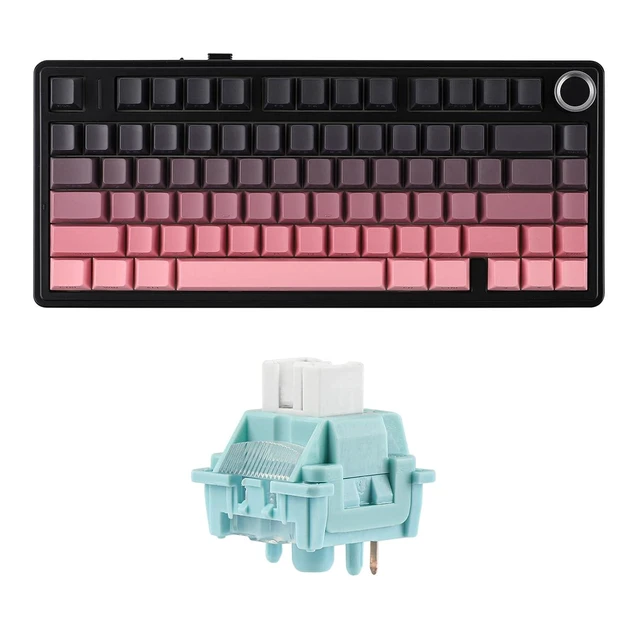 Alt view image 2 of 2 - Aula F75 PRO 75% Gaming Keyboard with LEOBOG Ice Vein 100 Pcs 42gf Linear Keyboard Switches