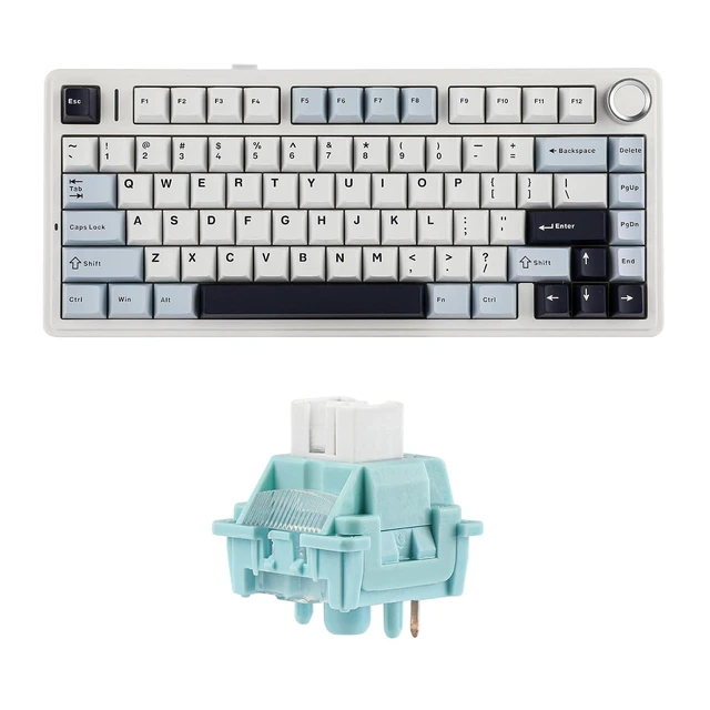 Alt view image 2 of 2 - Aula F75 PRO 75% Gaming Keyboard with LEOBOG Ice Vein 100 Pcs 42gf Linear Keyboard Switches