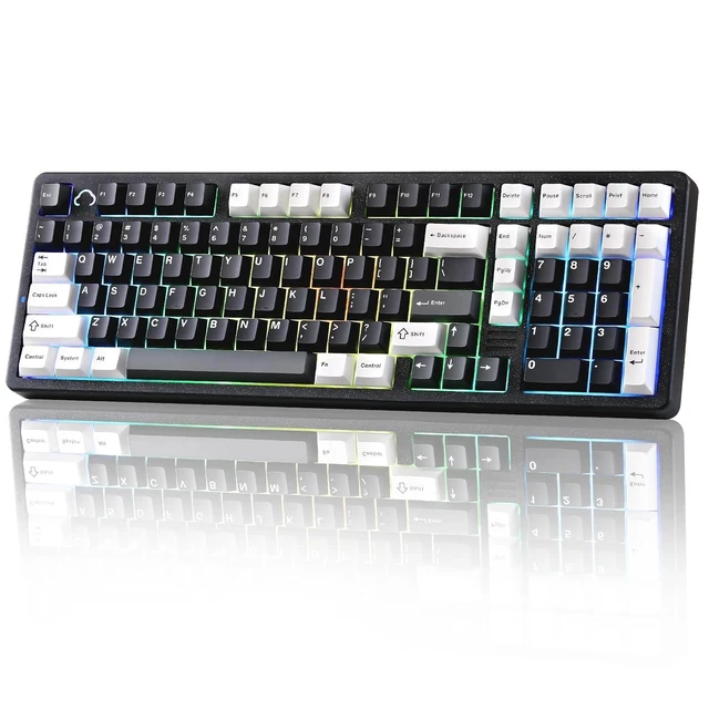 Alt view image 2 of 2 - AL98 QMK/VIA Wireless Mechanical Gaming Keyboard,Full Aluminum,BT/2.4G/USB-C, Pre-Lubed Hot Swappabl