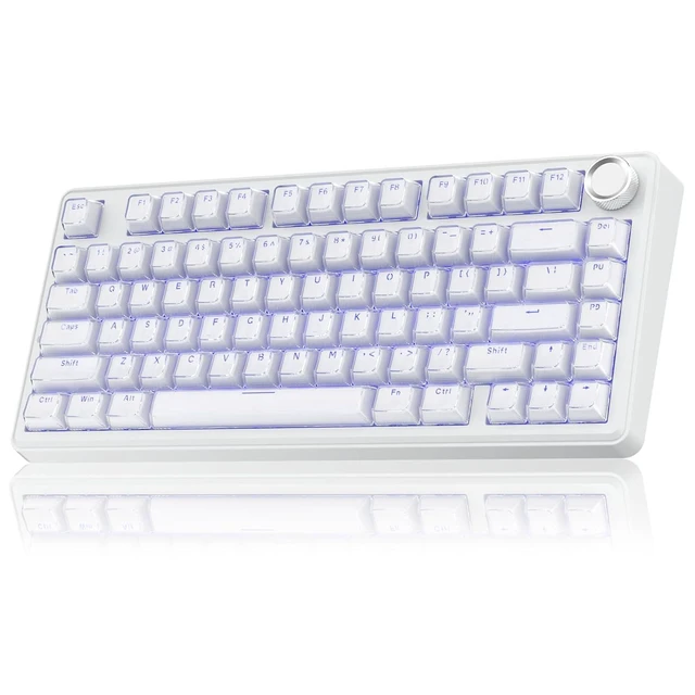 Alt view image 2 of 2 - A75 Wireless Gaming Keyboard with Multifunction Knob, BT5.0/2.4GHz/USB-C, 75% Mechanical Keyboard, H