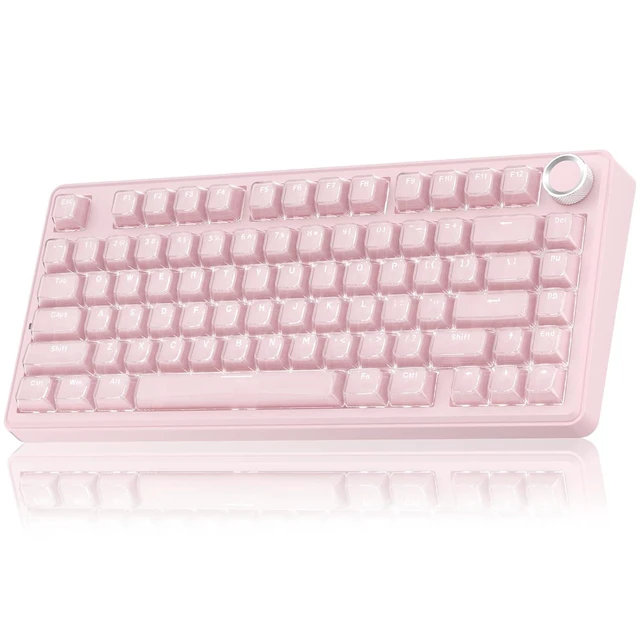 Alt view image 2 of 2 - A75 Wireless Gaming Keyboard with Multifunction Knob, BT5.0/2.4GHz/USB-C, 75% Mechanical Keyboard, H
