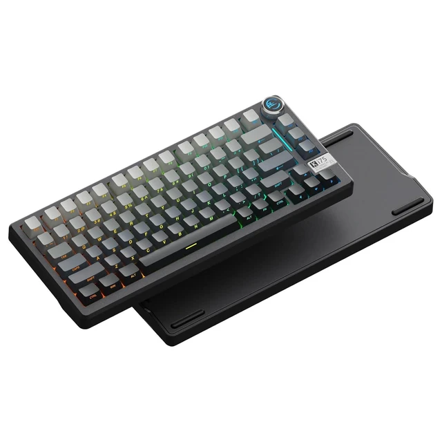 Alt view image 2 of 2 - SOLAKAKA KI75 Wireless Mechanical Keyboard, Aluminum Gaming Keyboard 75%, Hot-swappable, Side-Printe