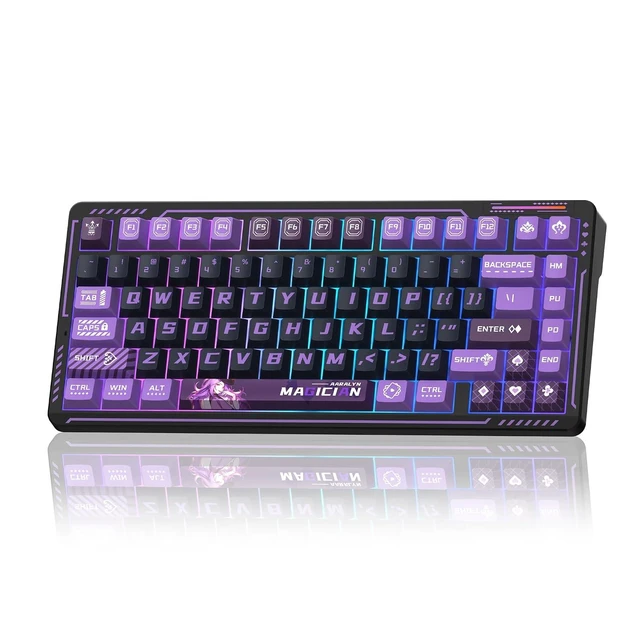 Alt view image 2 of 2 - LINGBAO K75 Wireless Mechanical Keyboard, 75% Anime Gaming Keyboard with 10000mAh Battery, Hot-Swapp