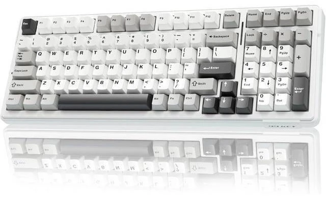 Alt view image 8 of 14 - AULA F99 Wireless Mechanical Keyboard,Tri-Mode BT5.0/2.4GHz/USB-C Hot Swappable Custom Keyboard,Pre-lubed Linear Switches,Gasket Structure,RGB Backlit Gaming Keyboards for PC/Tablet/PS/Xbox