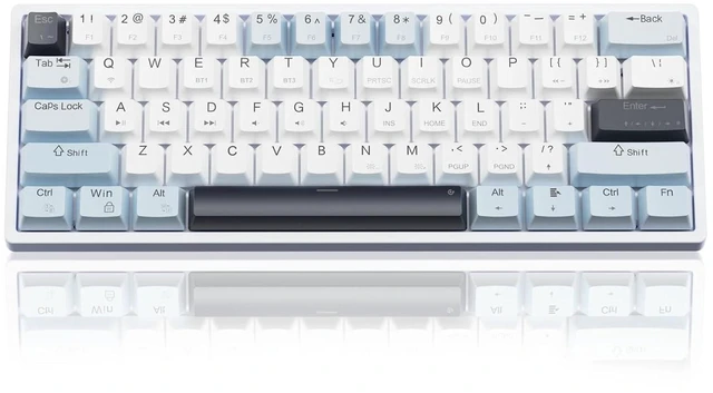 Alt view image 2 of 2 - SK961 Wireless Mechanical Keyboard with RGB Backlight,Tri-Mode BT5.0/Wired/2.4GHz 60 Percent Wireles