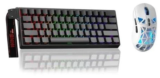 Alt view image 2 of 2 - Aula WIN60 HE - 60% Mechanical Gaming Keyboard Wired, Hall Effect Magnetic Switch Keyboard+SM802 Wir