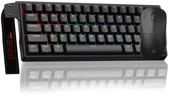 Alt view image 2 of 2 - Aula WIN60 HE Keyboard and Mouse Combo, 60% Mechanical Gaming Keyboard Wired, Magnetic Switch Rapid