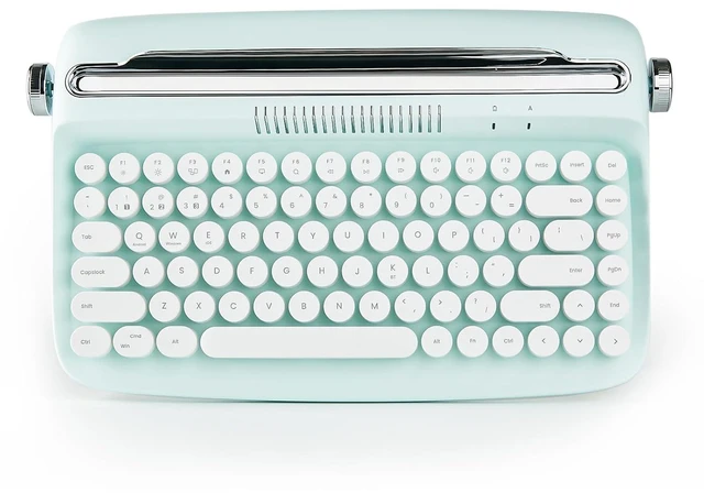 Main image of ACTTO B303 Wireless Typewriter Keyboard, Bluetooth Connection, Cute Retro Aesthetic Design with Inte