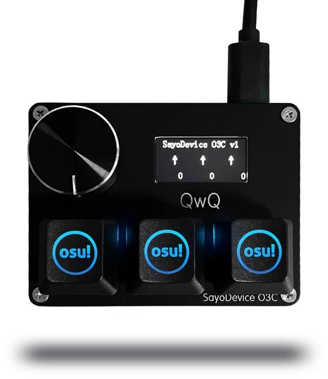 Main image of SayoDevice O3C OSU Keyboard Rapid Trigger Hall Switches Magnetic Linear Switches Keyboard with Knob