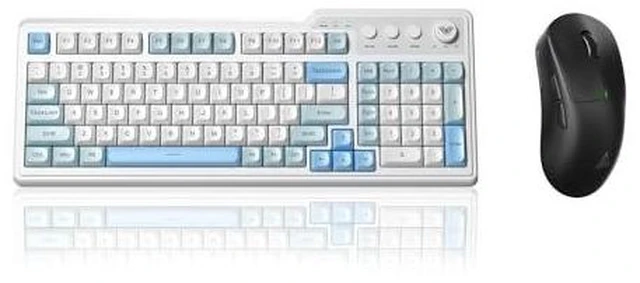 Main image of Aula F3099 Wireless Keyboard with Media Knob RGB Backlit Gaming Keyboard + SOLAKAKA SM850 - Wireless