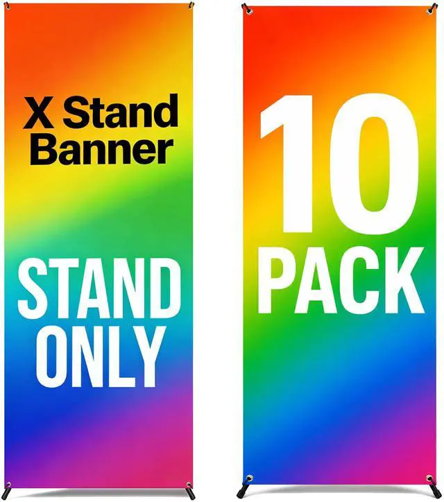 Main image of Premium X Banner Stand Display 24"x72" 10 PACK with Carrying Bag (STAND ONLY)