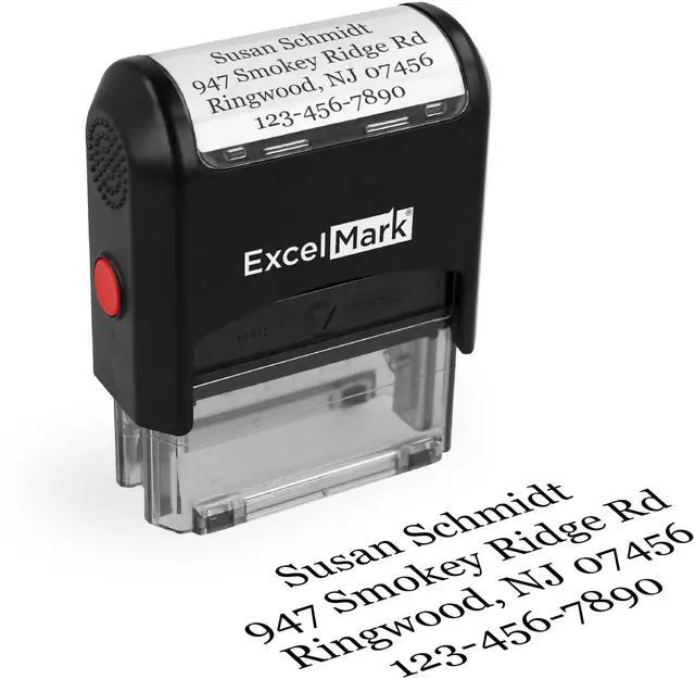 Main image of Custom Stamp Clear & Crisp Impressions Personalized Self-Inking Rubber Stamp Use for Address Stamp and More (Medium)