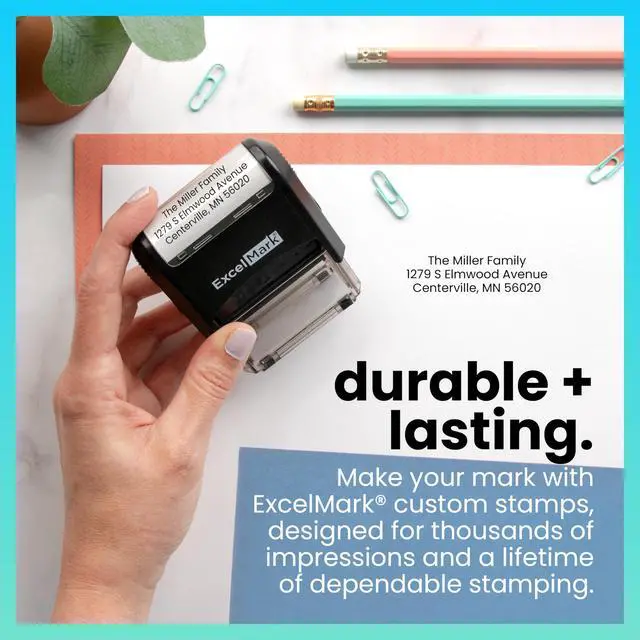 Alt view image 4 of 7 - Custom Stamp Clear & Crisp Impressions Personalized Self-Inking Rubber Stamp Use for Address Stamp and More (Medium)