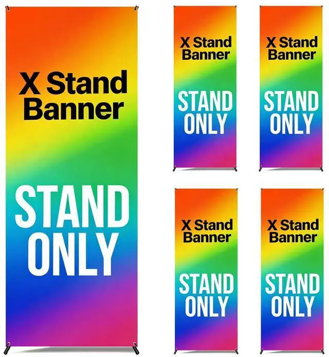 Main image of Premium X Banner Stand Display Adjustable Sizing from 24"x72" with Carrying Bag (STAND ONLY) (5 PACK)