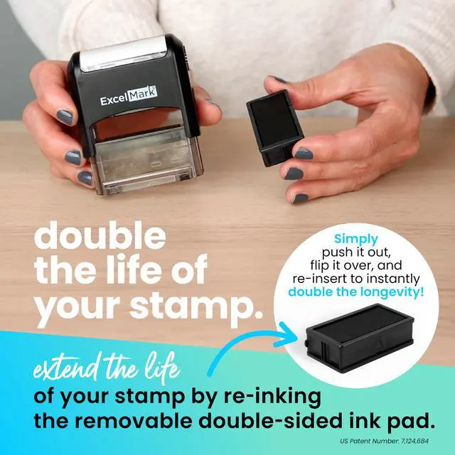 Alt view image 6 of 7 - Custom Stamp Clear & Crisp Impressions Personalized Self-Inking Rubber Stamp Use for Address Stamp and More (Medium)