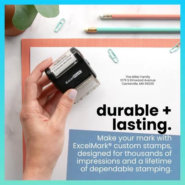 Alt view image 4 of 7 - Custom Stamp Clear & Crisp Impressions Personalized Self-Inking Rubber Stamp Use for Address Stamp and More (Small)