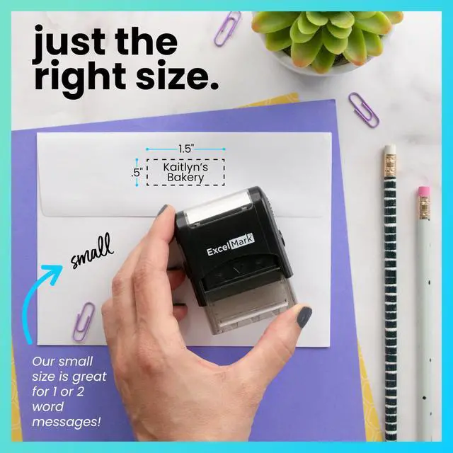 Alt view image 7 of 7 - Custom Stamp Clear & Crisp Impressions Personalized Self-Inking Rubber Stamp Use for Address Stamp and More (Small)